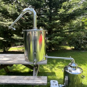 200L Stainless Steel Essential Oil Still With 100L Offset Boiling Tank