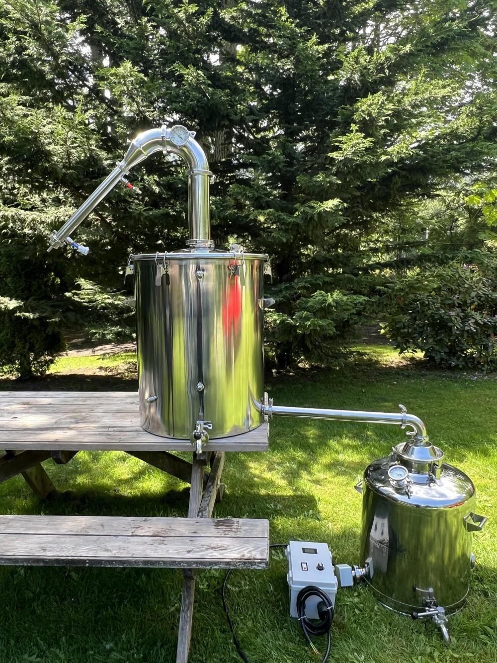 200L Stainless Steel Essential Oil Still With 100L Offset Boiling Tank