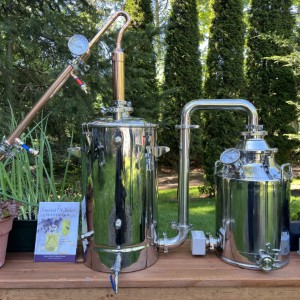 50L Copper Head Essential Oil Still With 30L Offset Boiling Tank