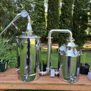 50L Stainless Steel Essential Oil Still With 100L Offset Boiling Tank